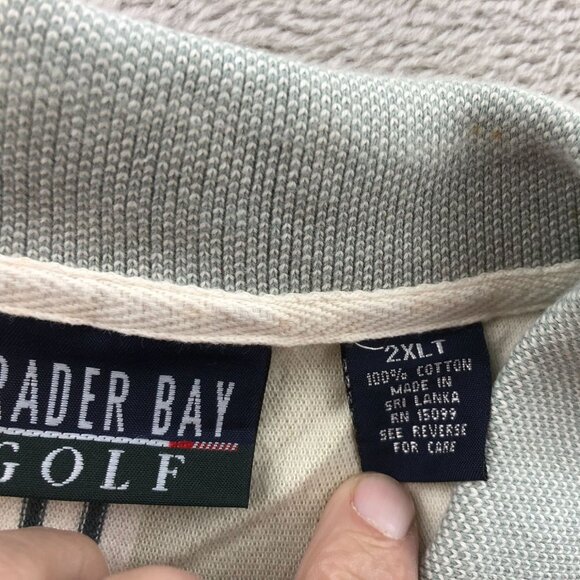 Trader Bay Mens Golf Polo Shirt Size 2XLT Short Sleeve Striped Casual Atheleisur - Picture 3 of 9
